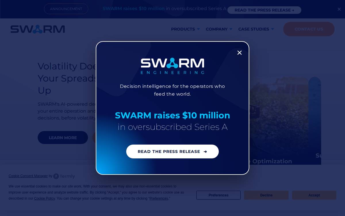 Swarm website preview