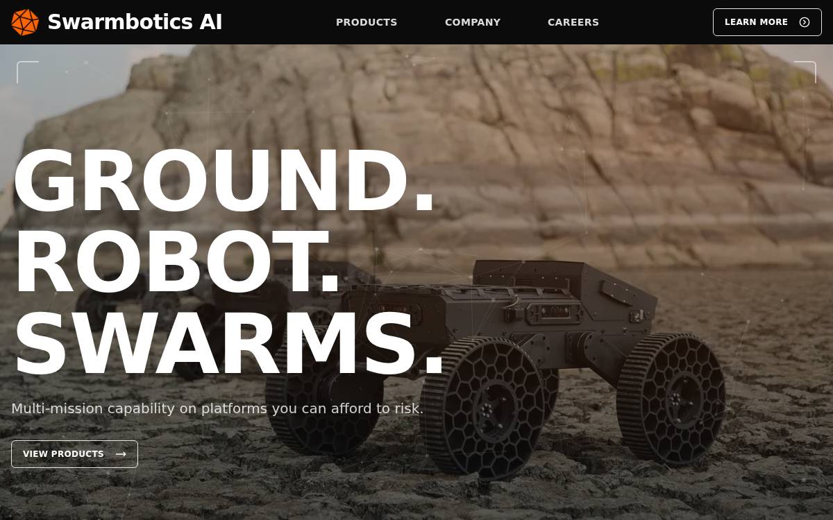 Swarmbotics website preview