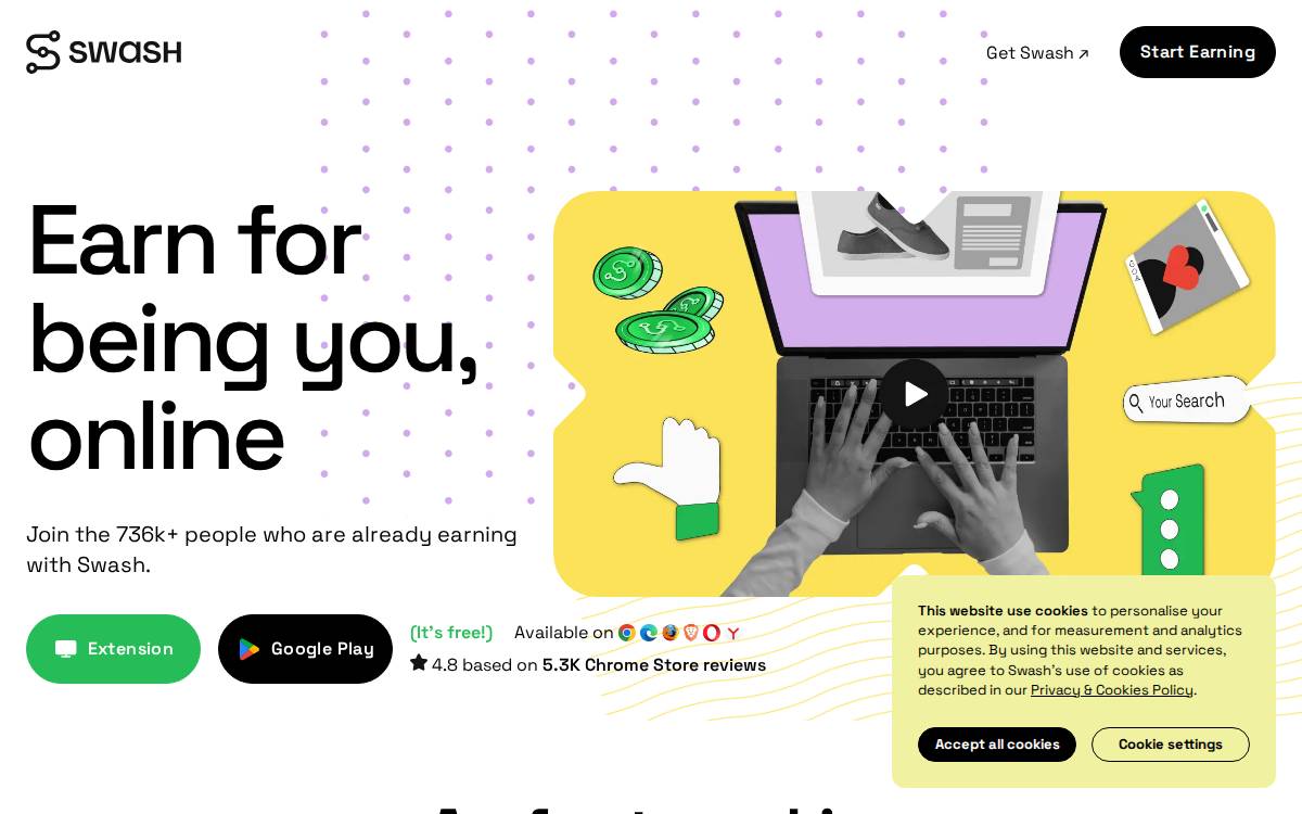 Swashapp website preview