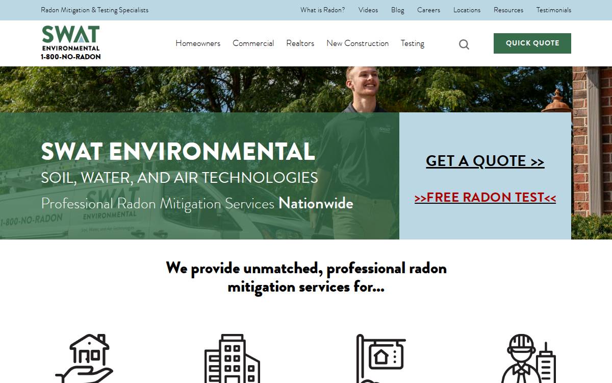 Swat Radon website preview