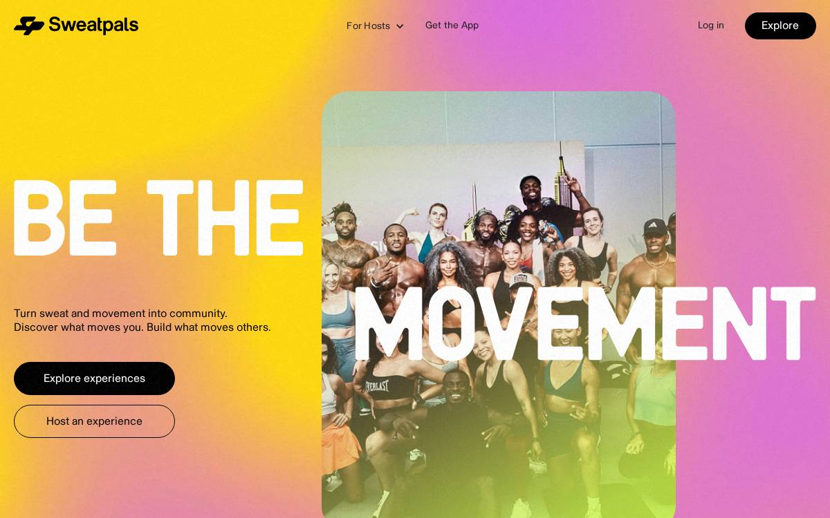 Sweatpals website preview
