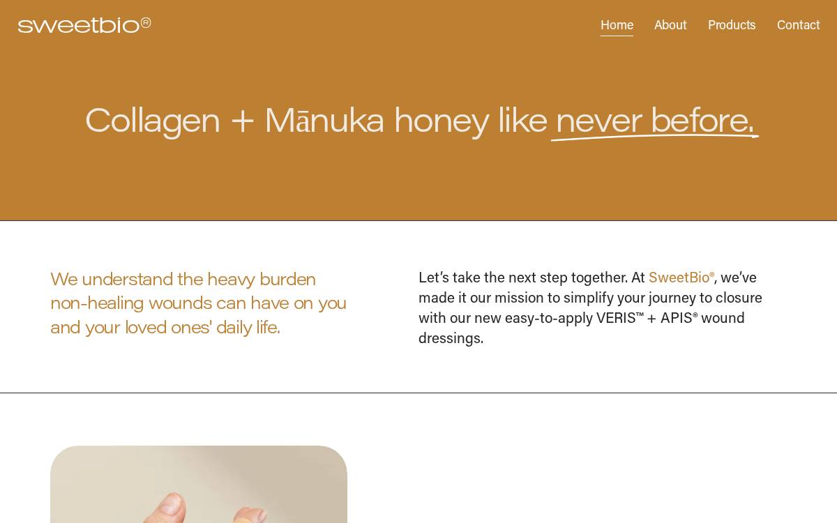SweetBio website preview