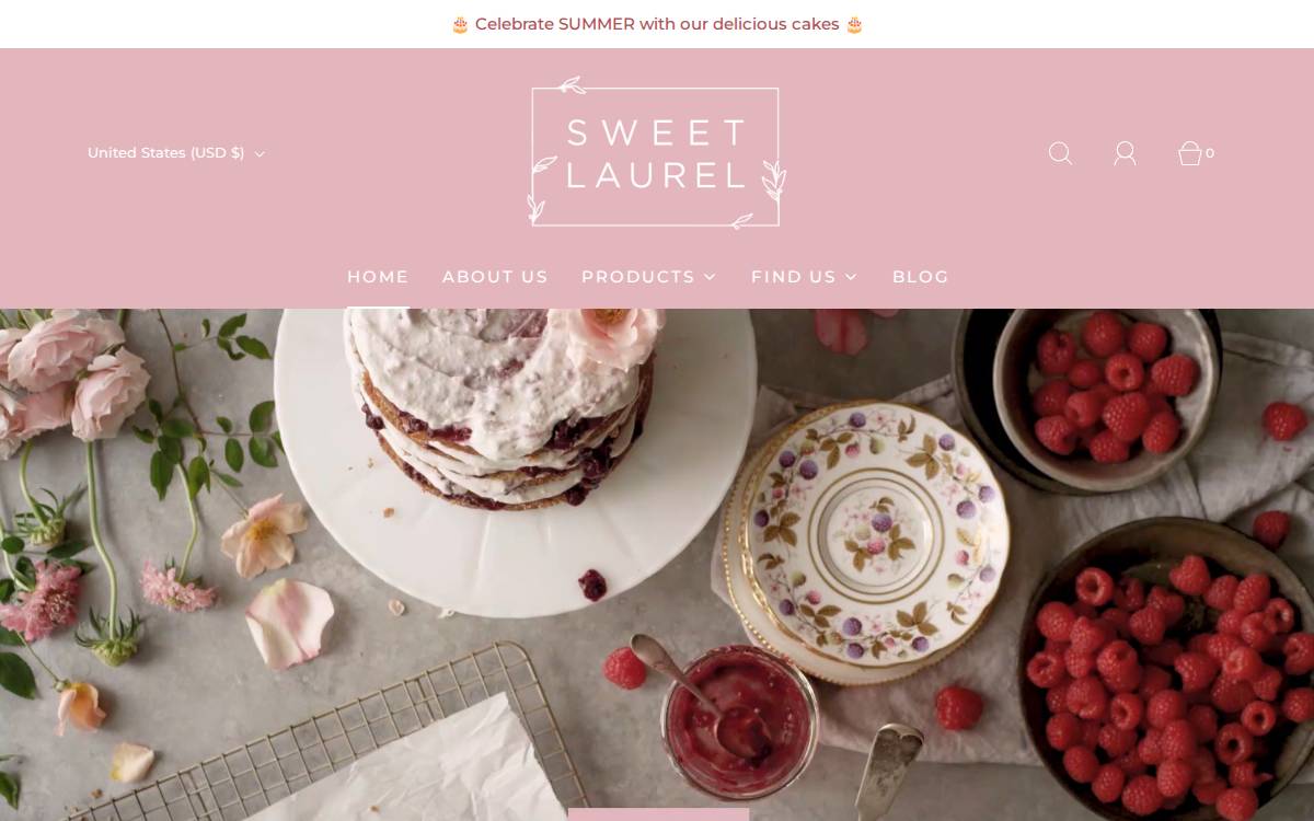Sweetlaurel website preview
