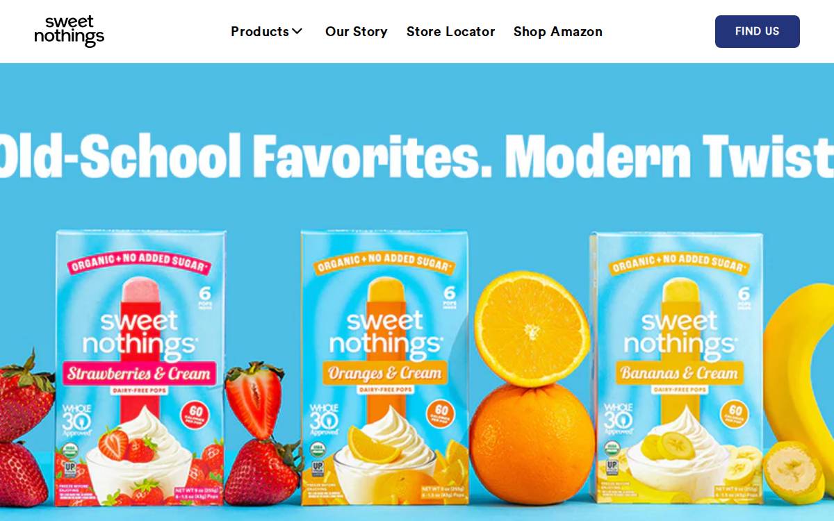 Sweetnothings website preview