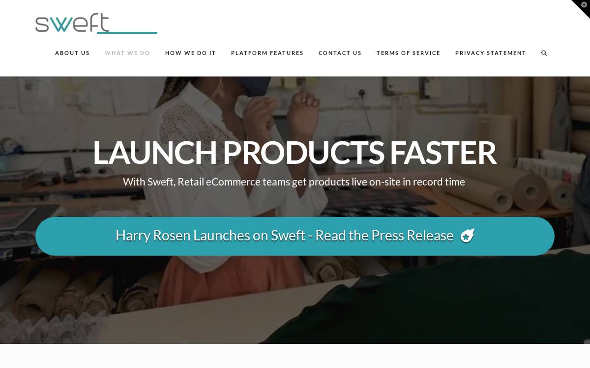 Sweft website preview