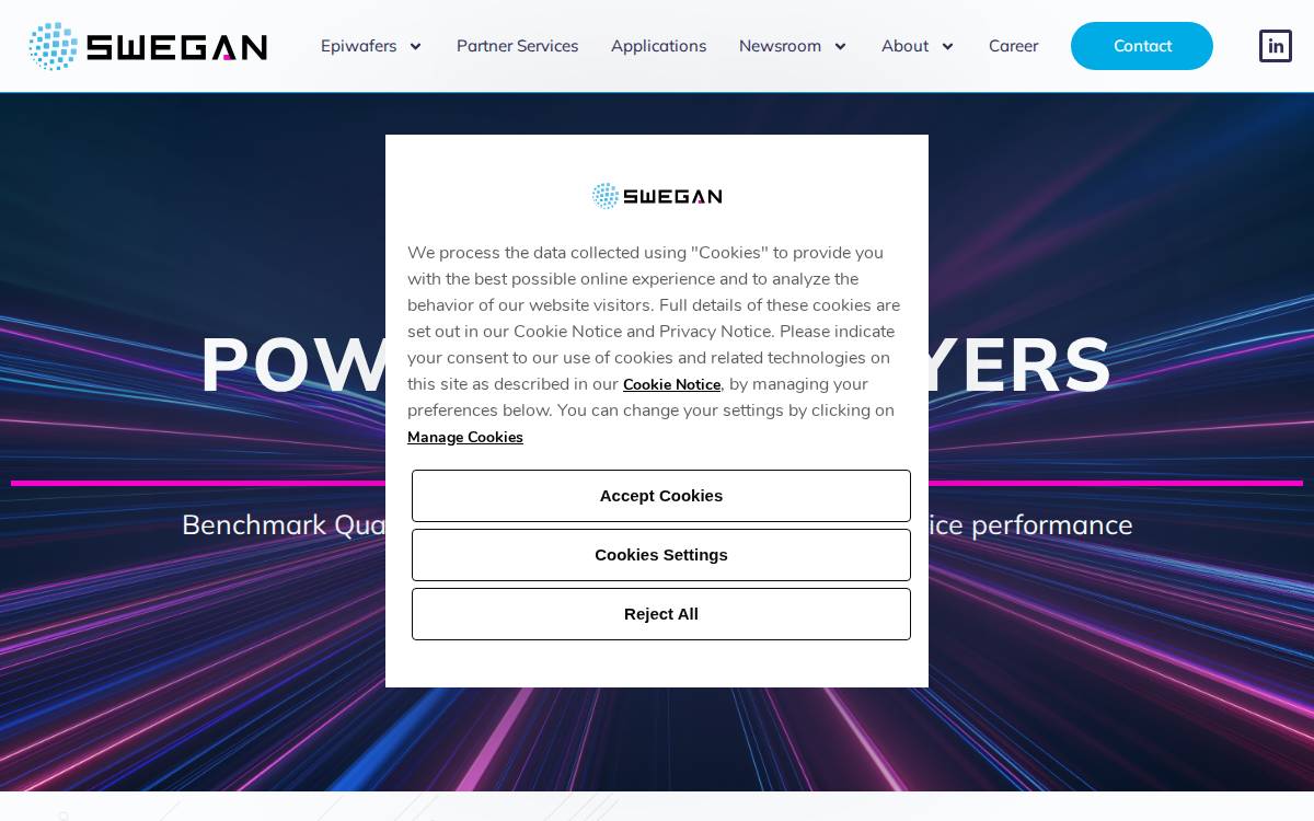 Swegan website preview