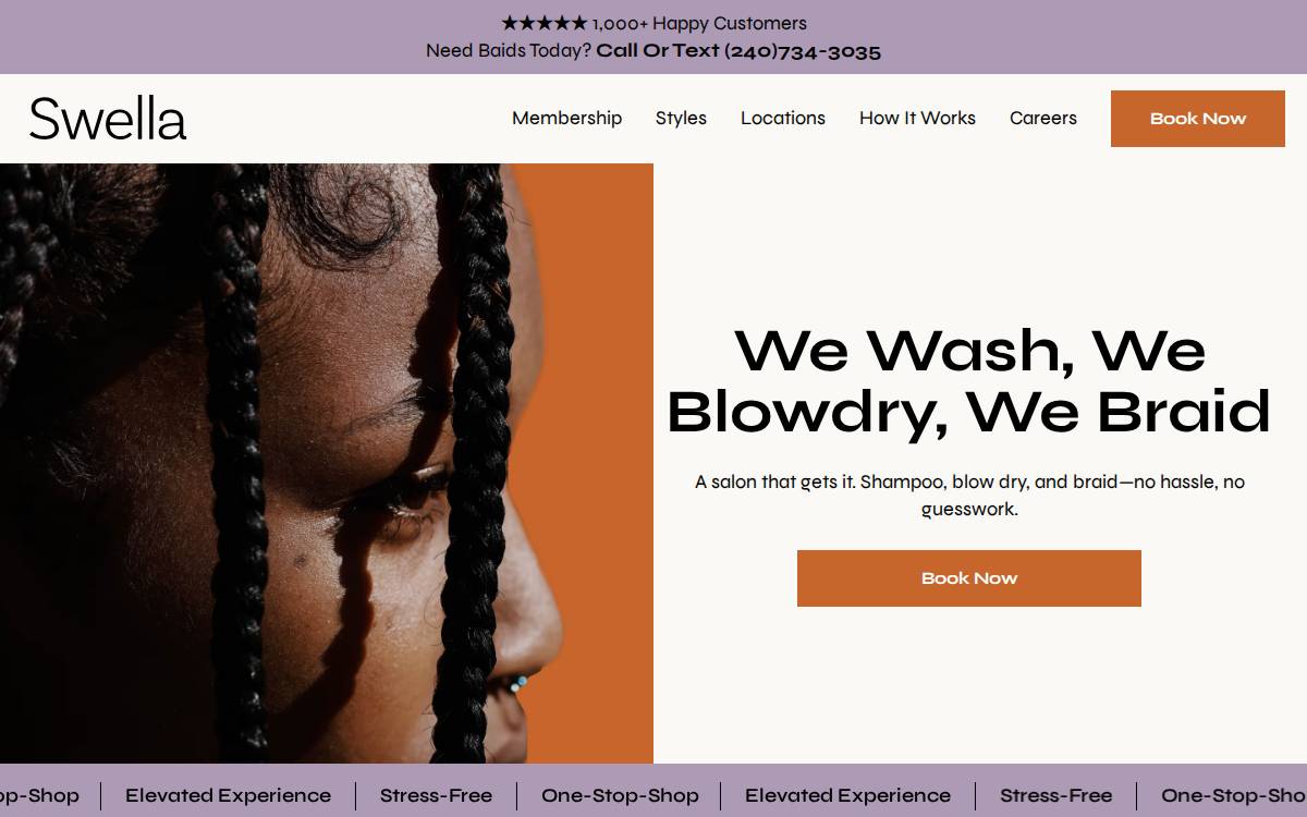 Swella website preview