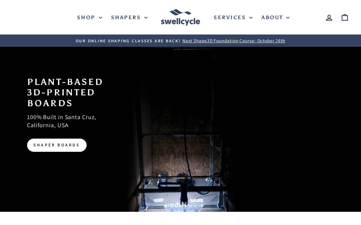 Swellcyclesurfboards website preview