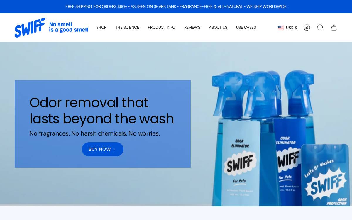 Swiffspray website preview