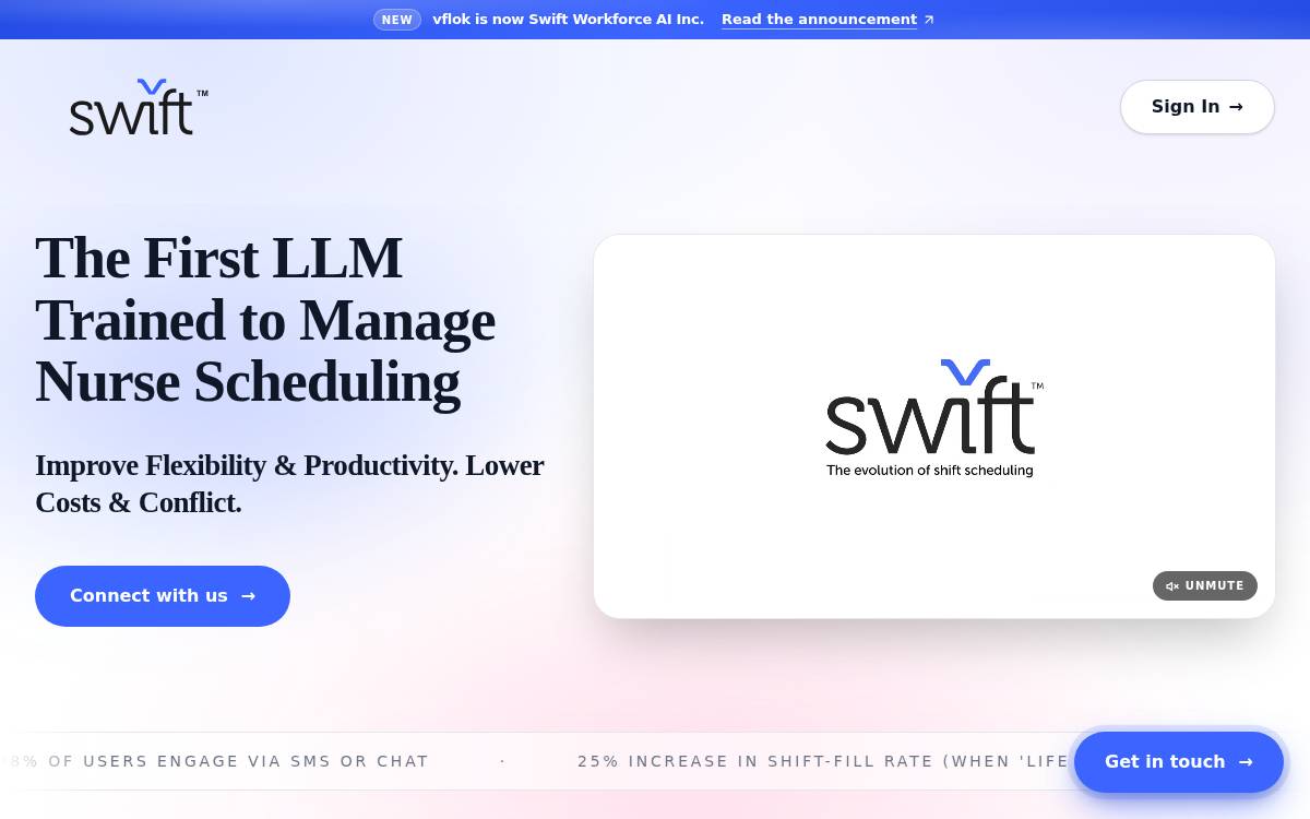 Swift website preview