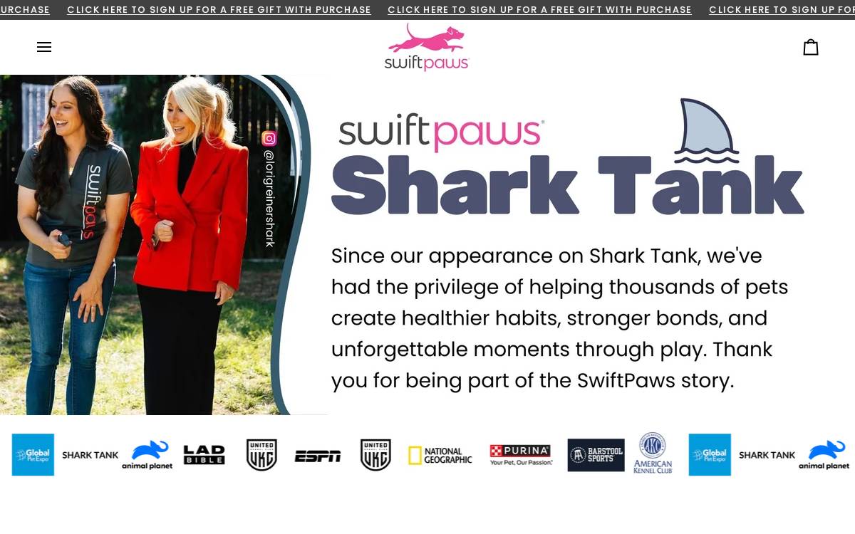 Swift Paws website preview