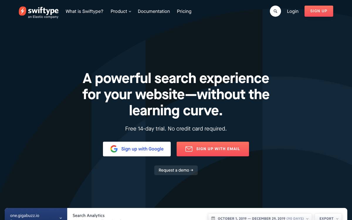 Swiftype website preview