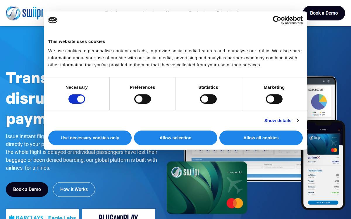 Swiipr website preview