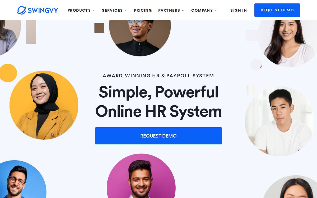 Swingvy website preview