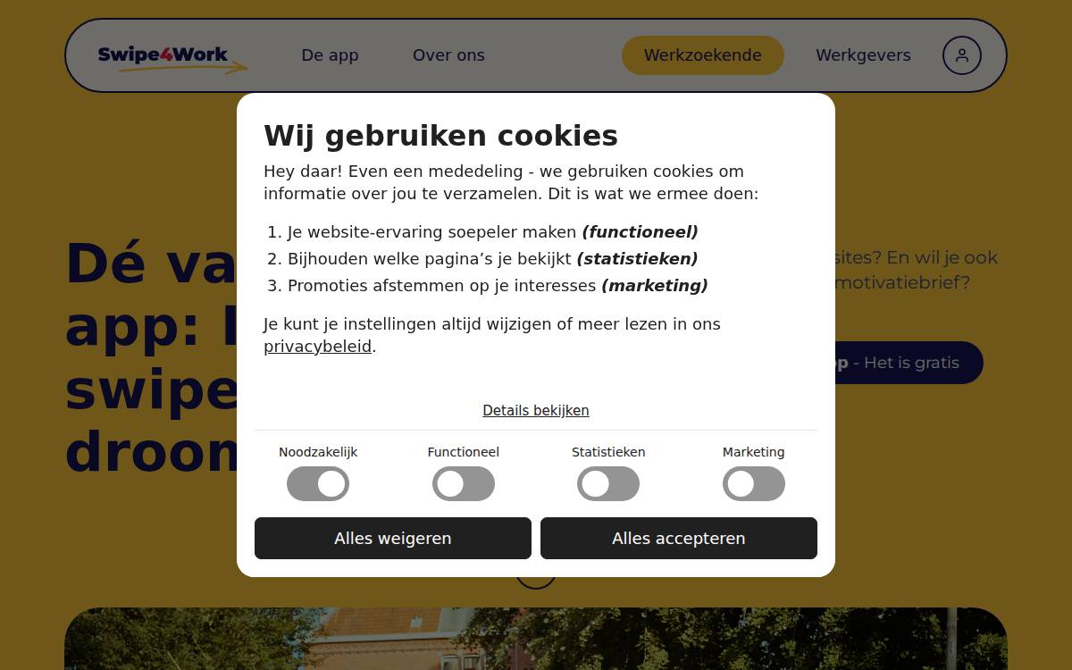 Swipe4Work website preview