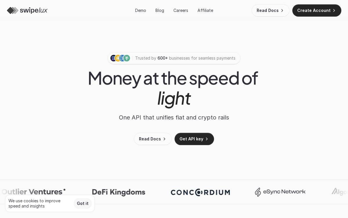 Swipelux website preview