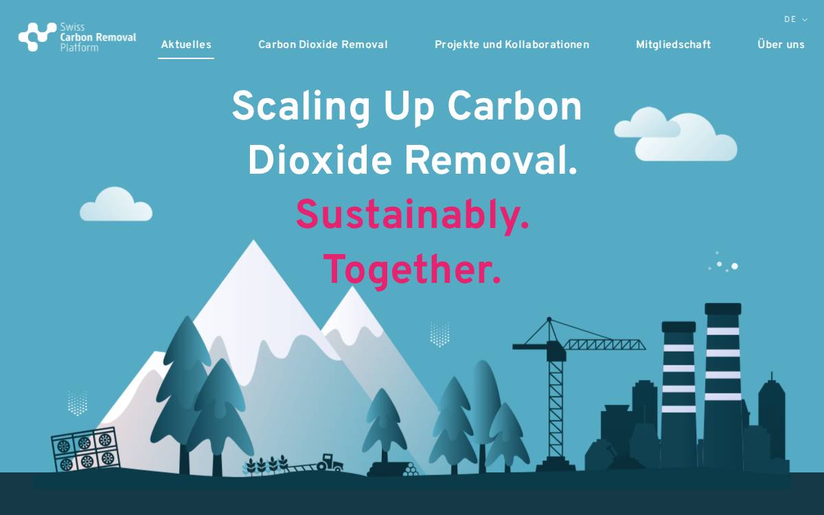 Swiss Carbon Removal Platform website preview
