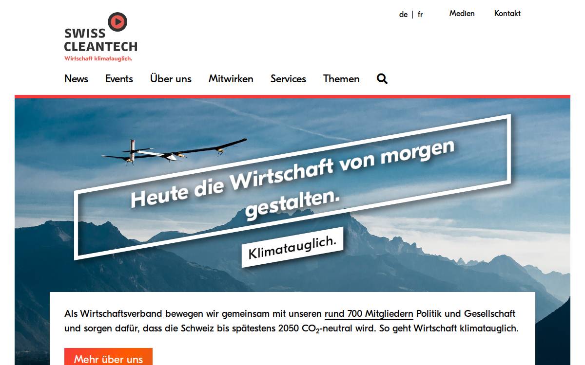 swiss cleantech website preview