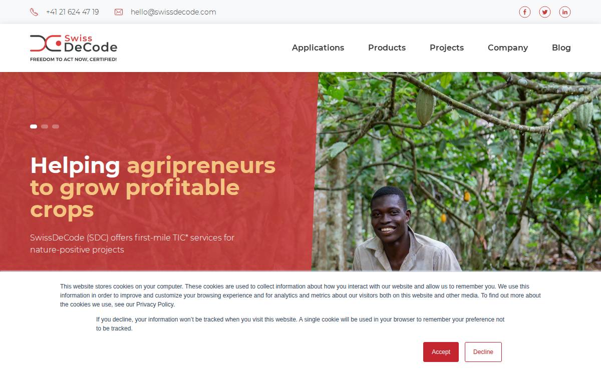 SwissDeCode website preview