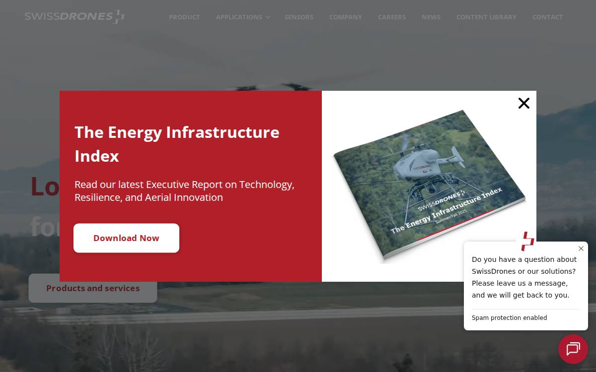 SwissDrones website preview