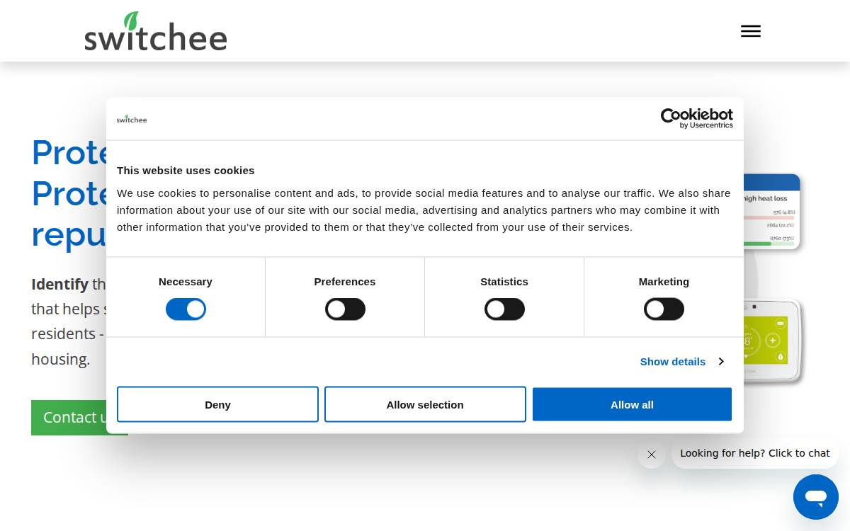 Switchee website preview