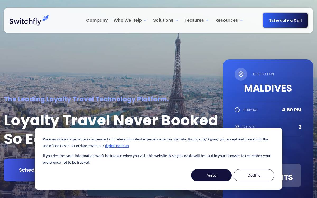 Switchfly website preview