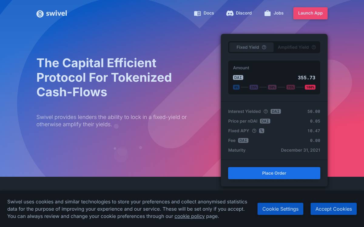 Swivel website preview