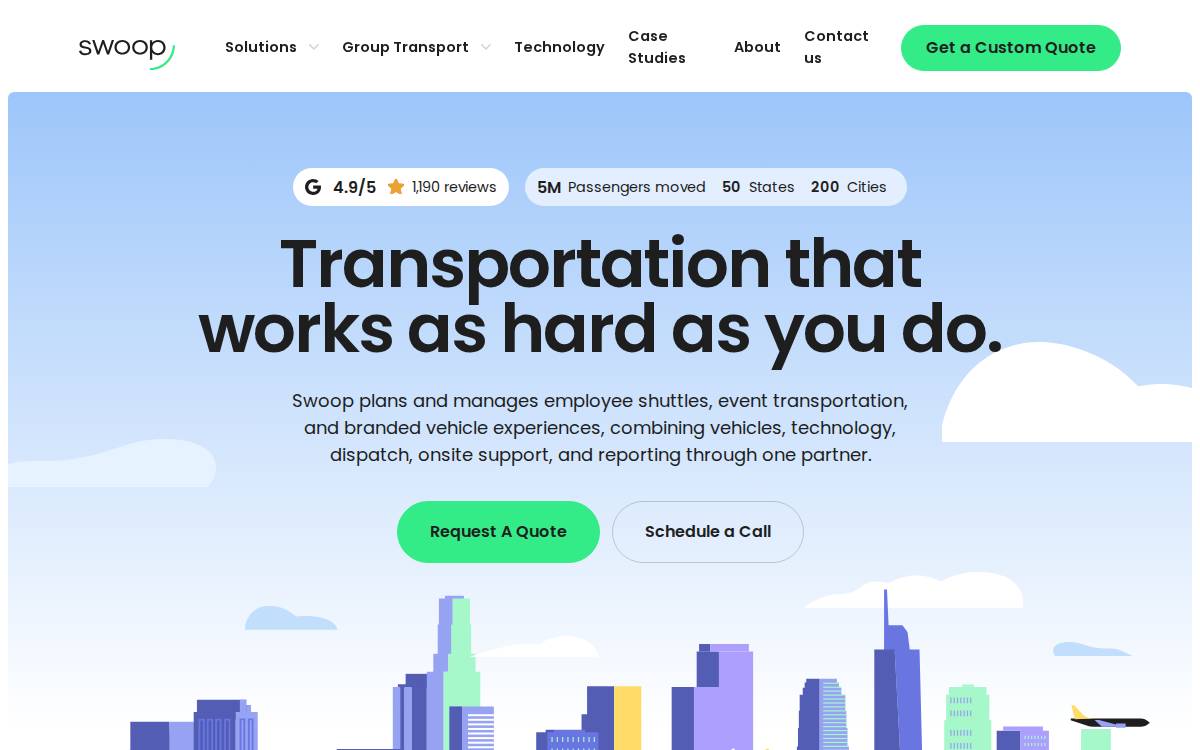 Swoop website preview