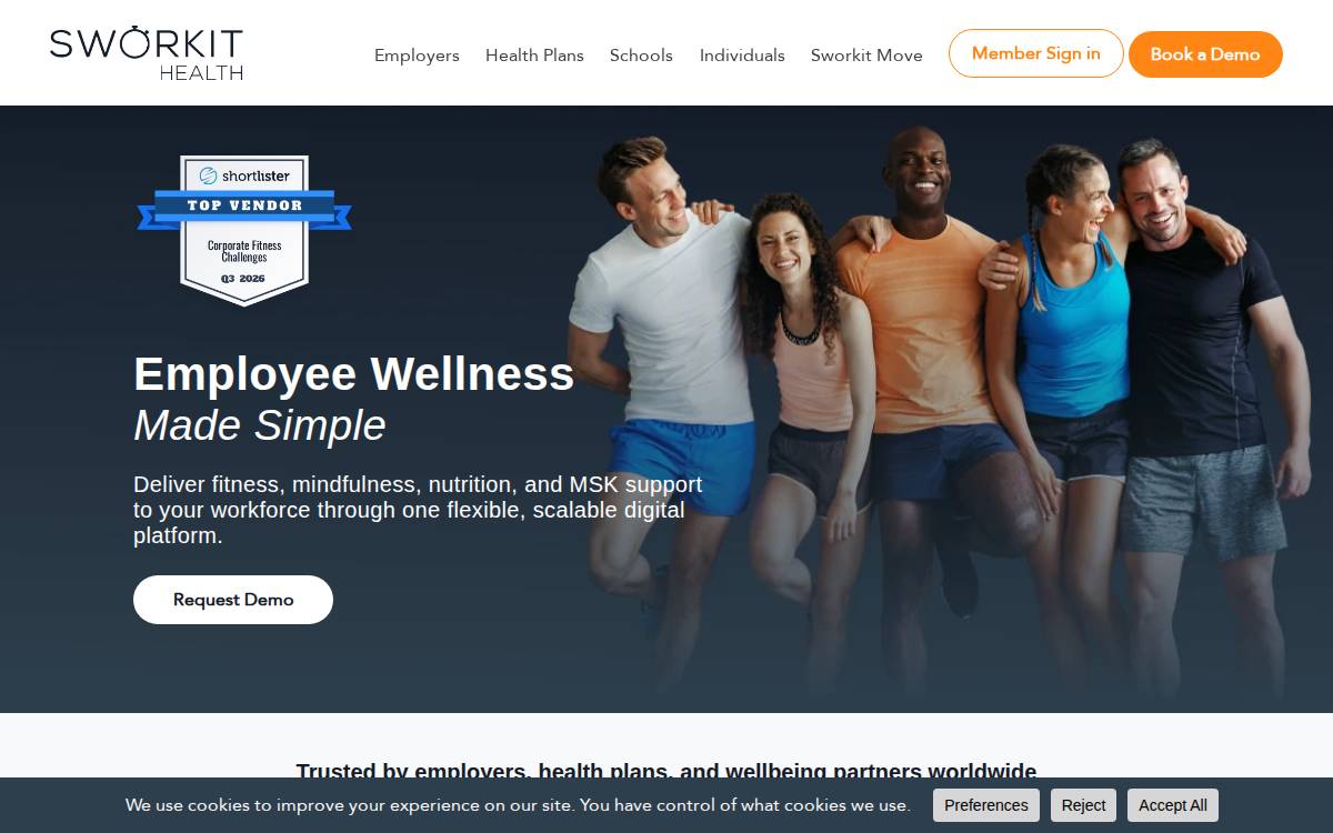 Sworkit website preview