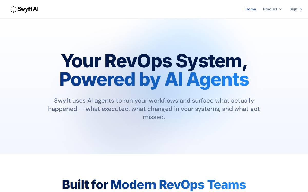 Swyft AI website preview