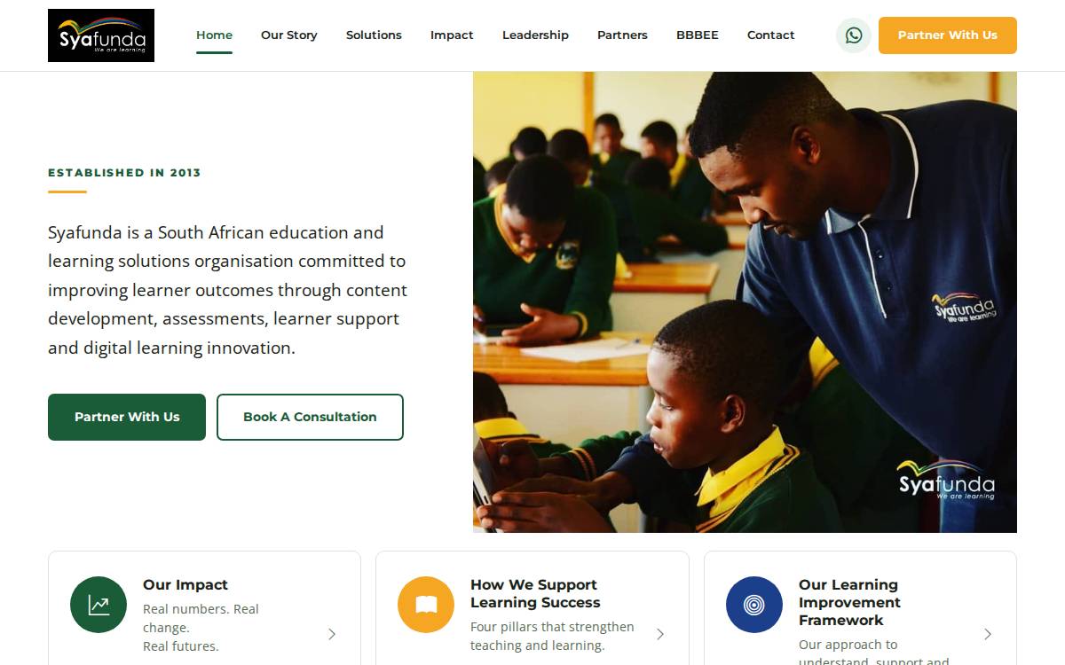 Syafunda website preview