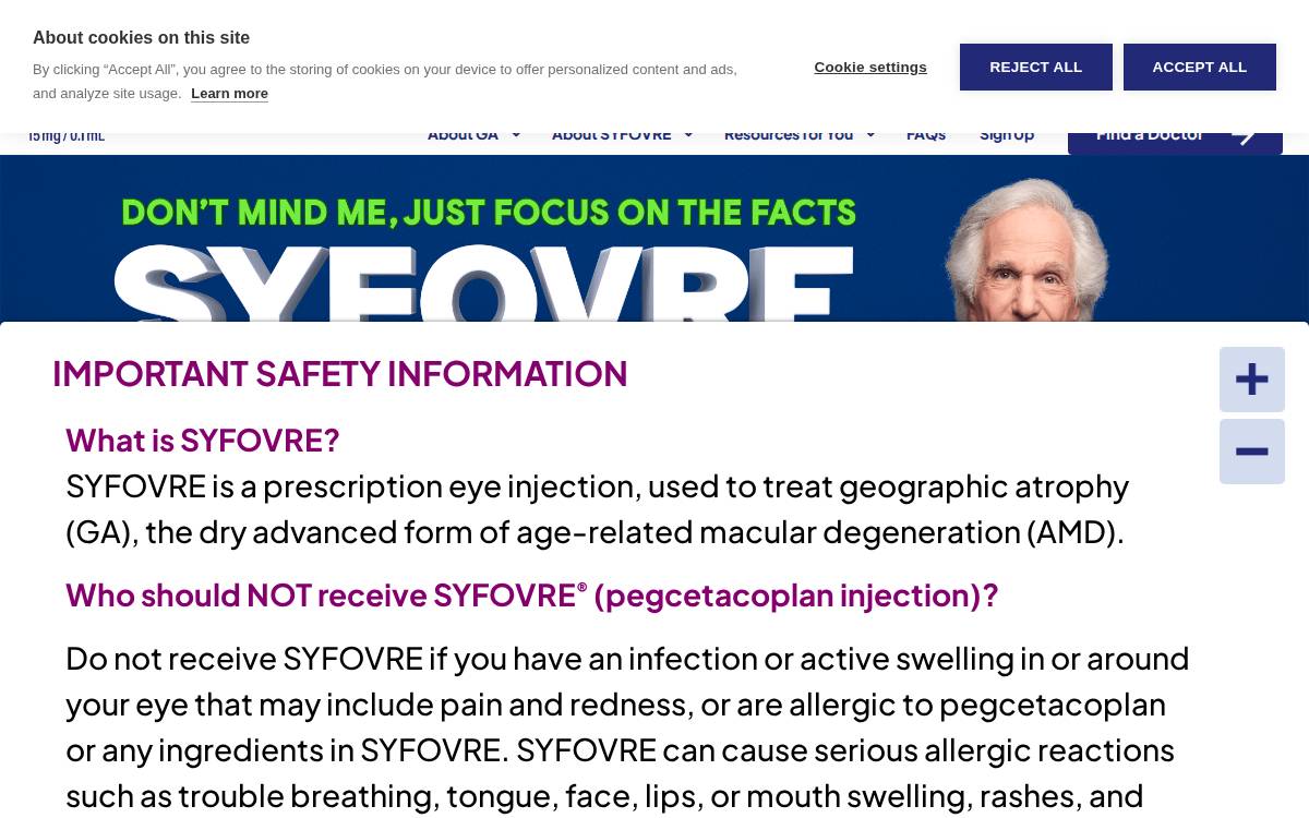 Syfovre website preview