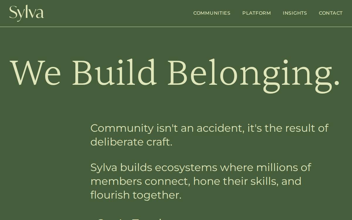 Sylva website preview