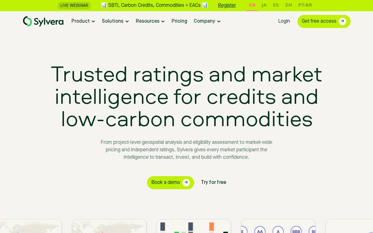 Sylvera website preview
