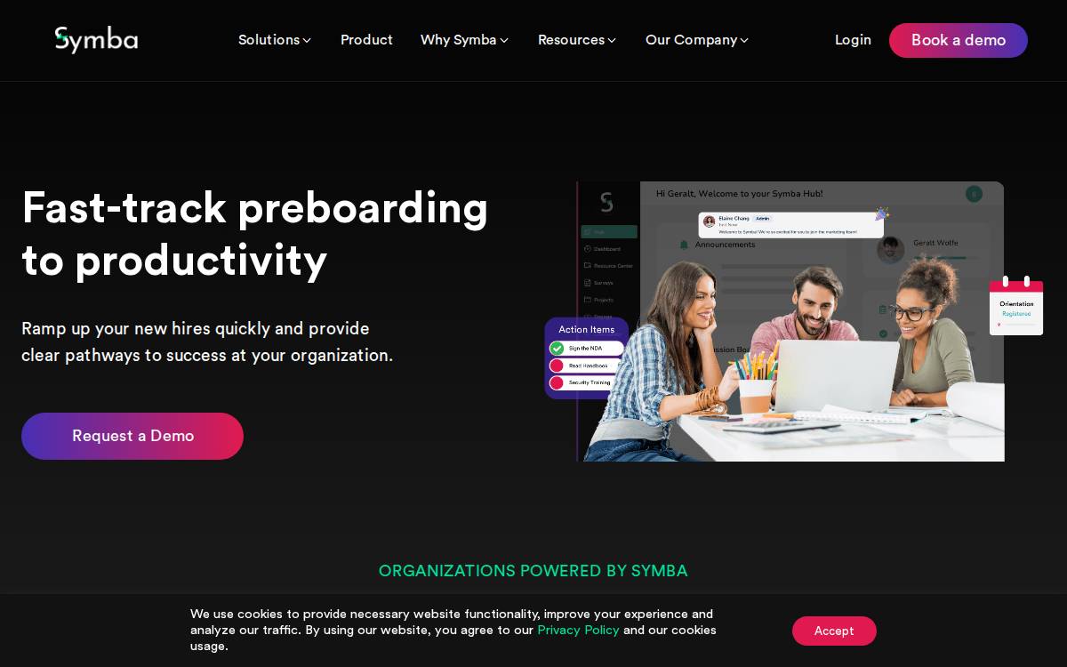 Symba website preview
