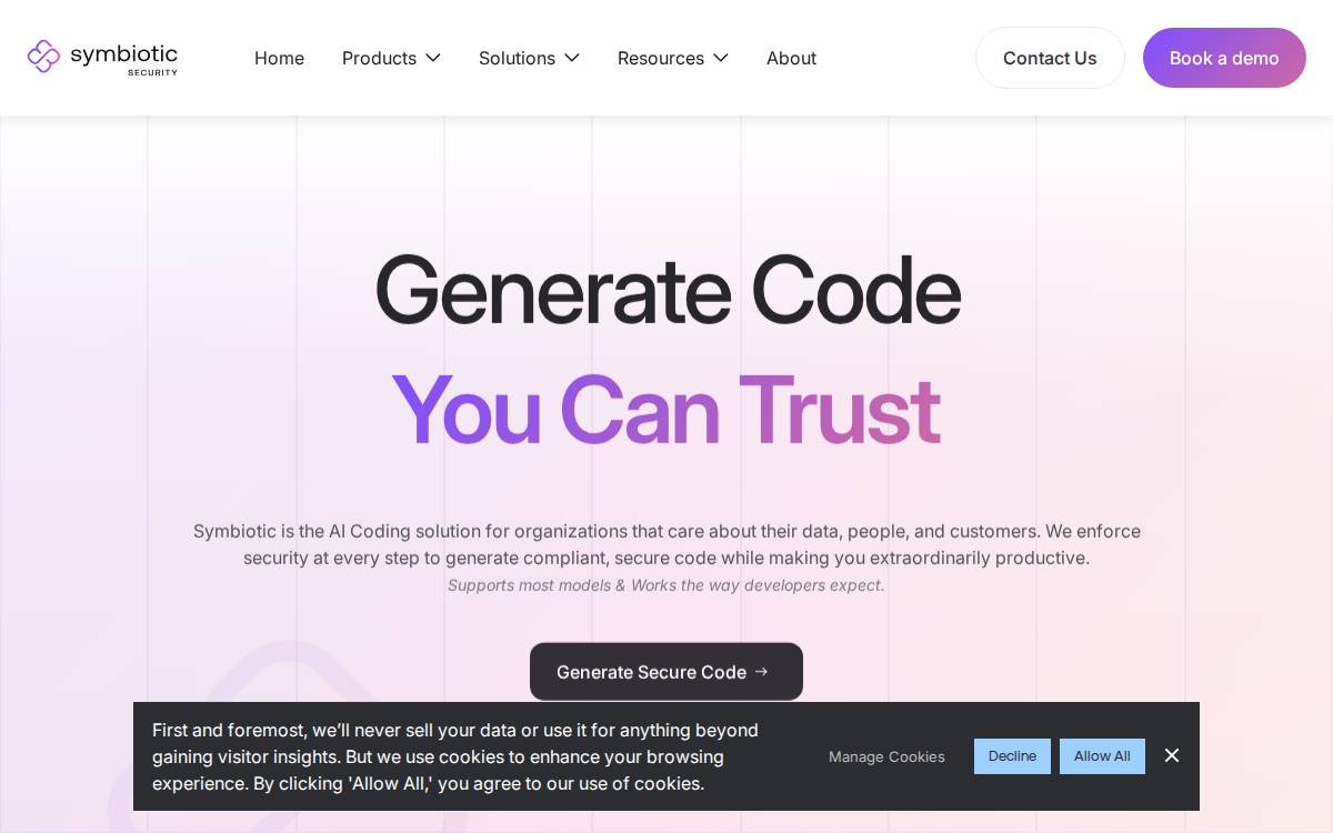 Symbioticsec website preview