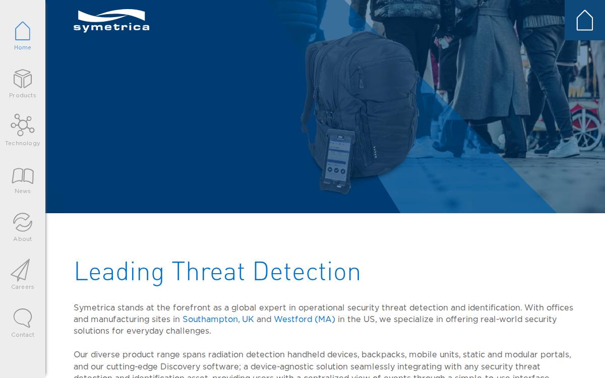 Symetrica website preview