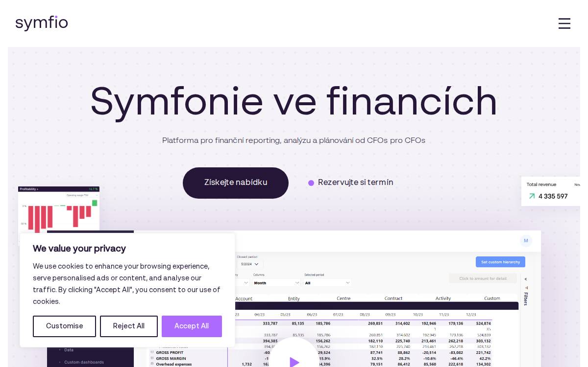 Symfio website preview