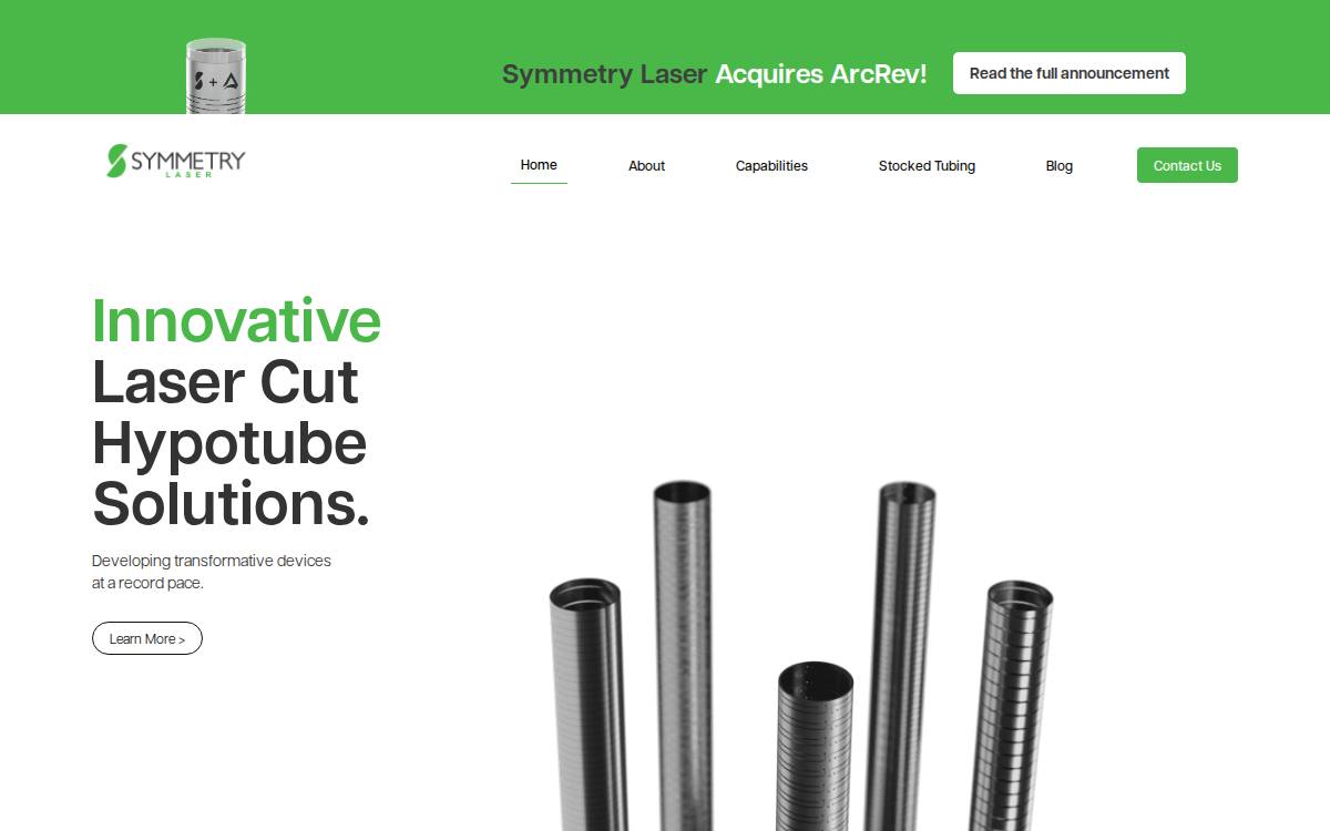 Symmetry website preview