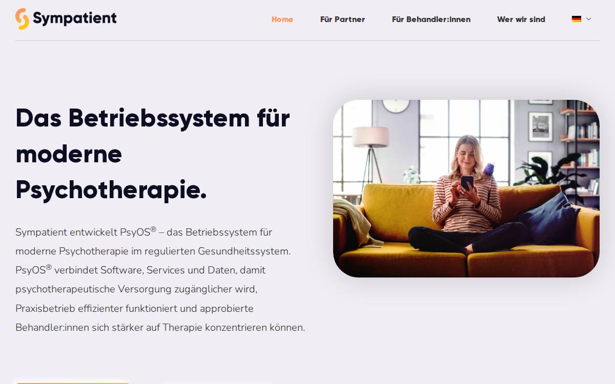 Sympatient website preview