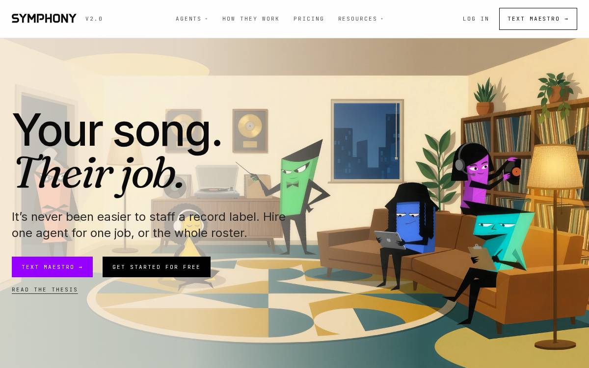 Symphony website preview