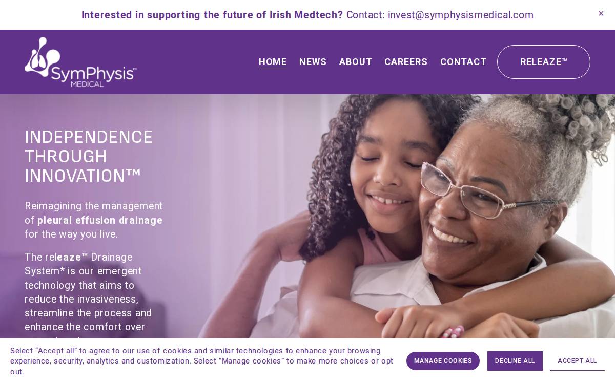 Symphysismedical website preview