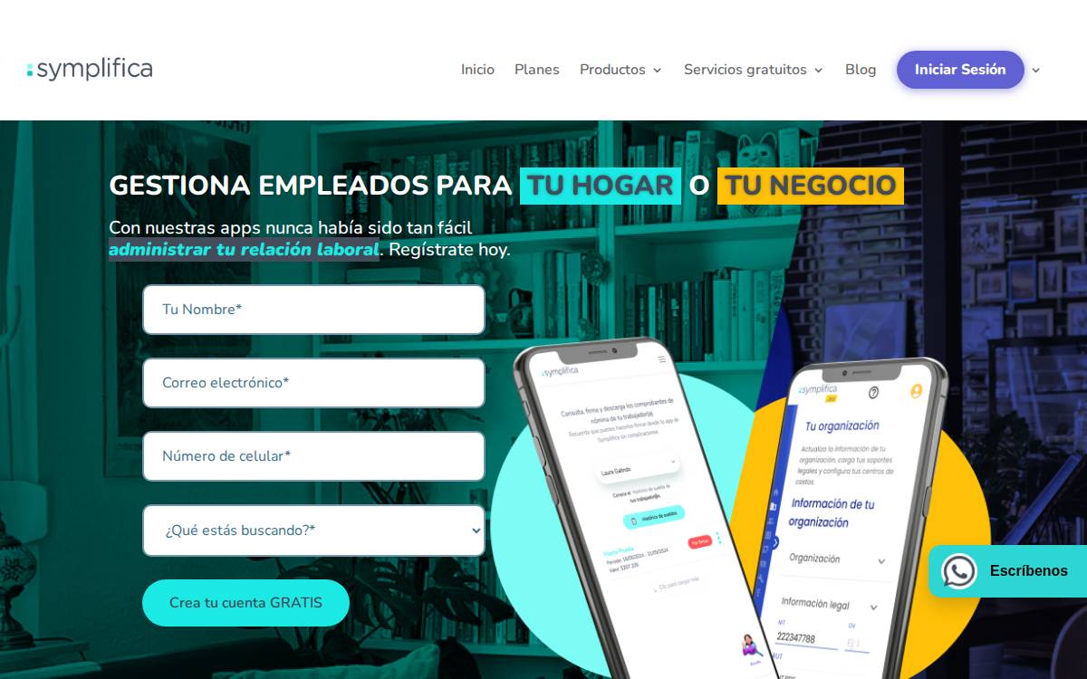 Symplifica website preview