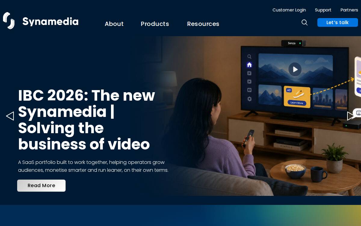 Synamedia website preview