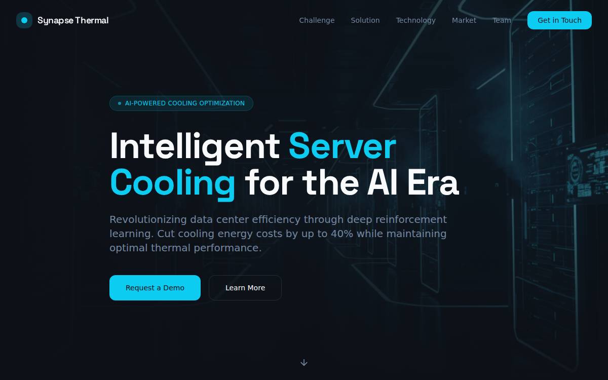 Synapse Thermal website preview