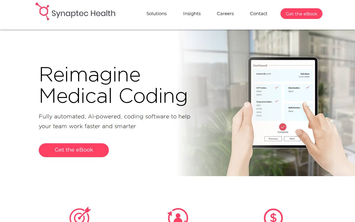 Synaptec Health Inc. website preview