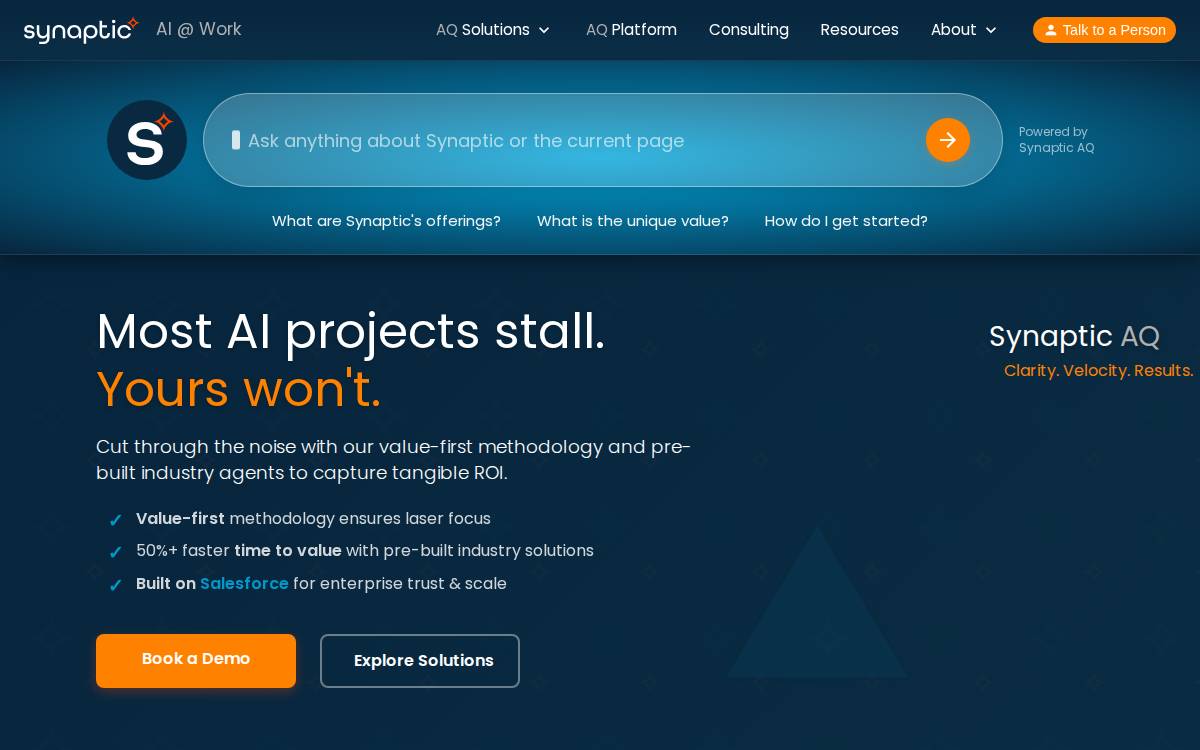 Synaptic website preview