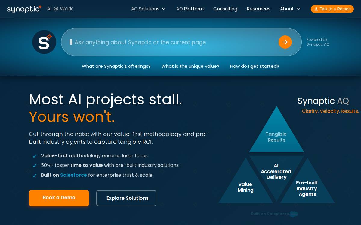 Synaptic Advisors website preview