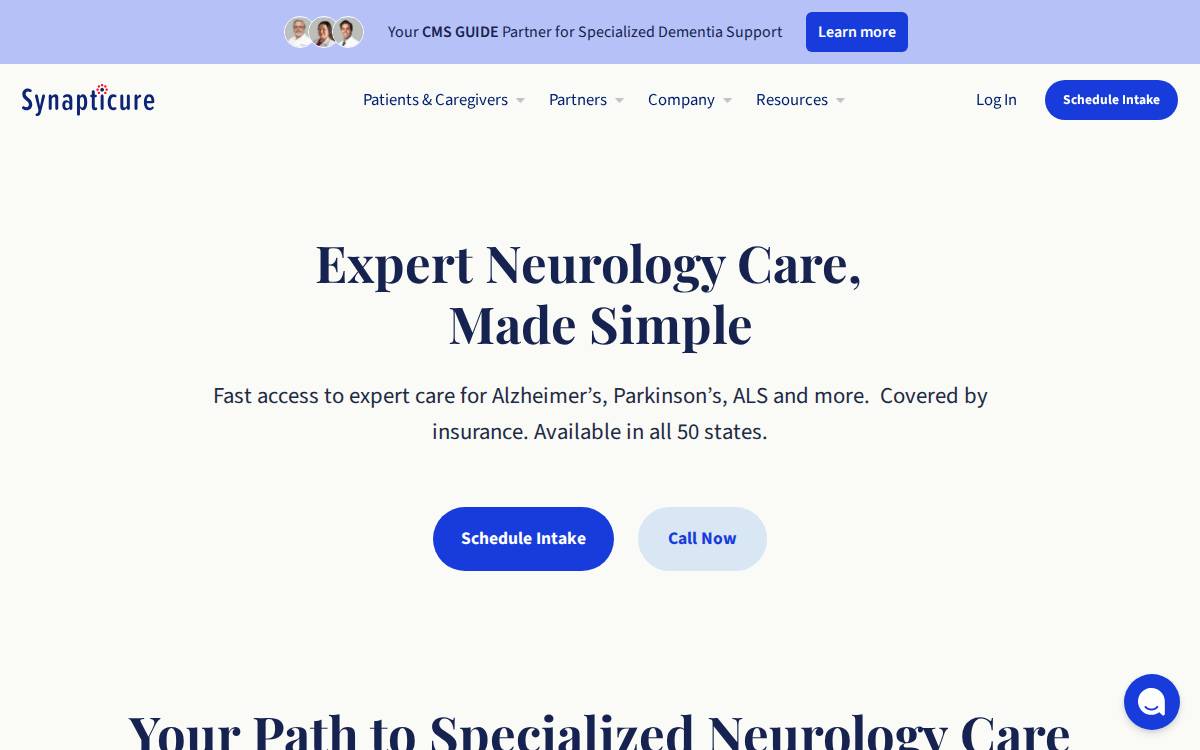 Synapticure website preview