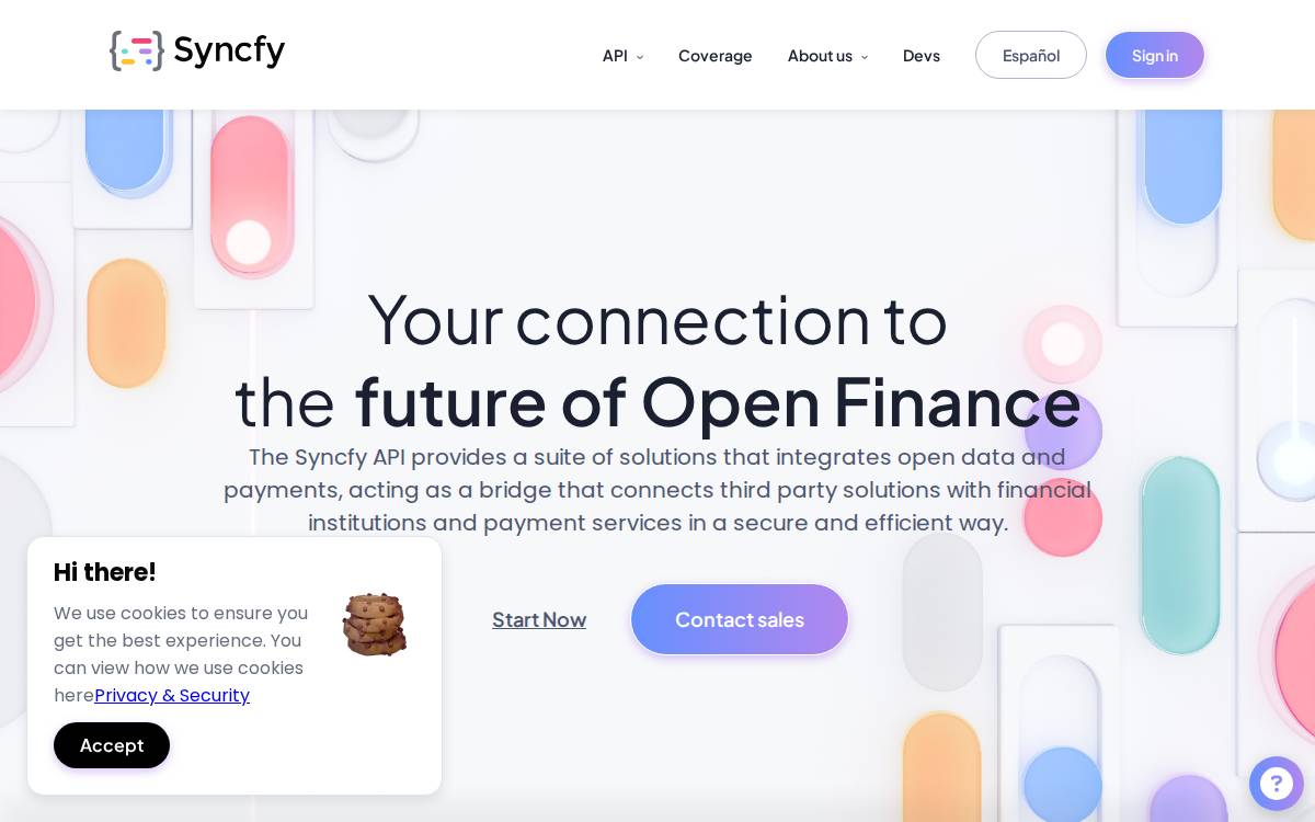 Syncfy website preview